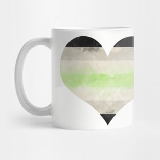 Agender Pride Heart - Watercolor Mug